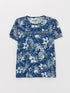 LC Waikiki Crew Neck Printed Short Sleeve Boy's Short Pajamas Set